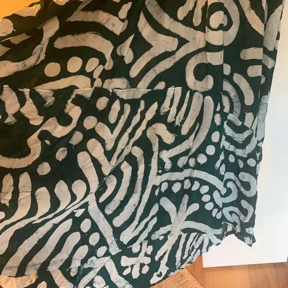 Neiman Marcus Busayo Tomi Fluid Dress XXL - Hand-Drawn Batik Cotton - never worn - Picture 2 of 8
